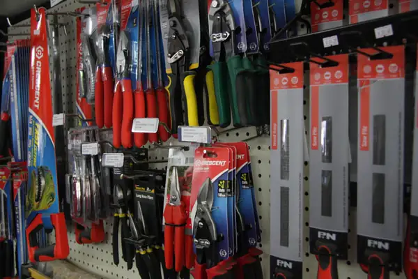 Hand tools on display