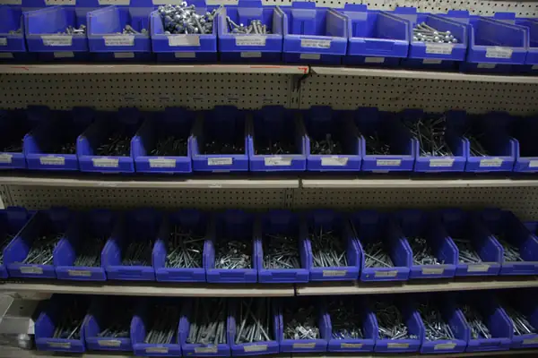 Bins of nails