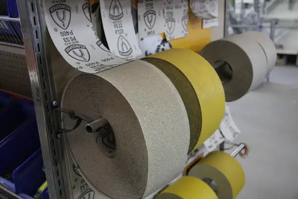 Rolls of sandpaper