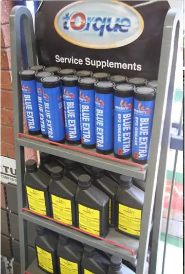 A stand of Torque service supplements