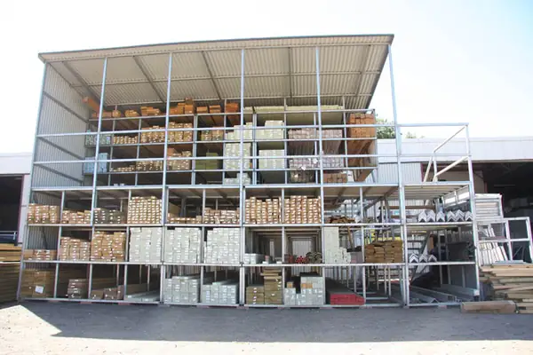 The timber racks in the Riddells Creek yard